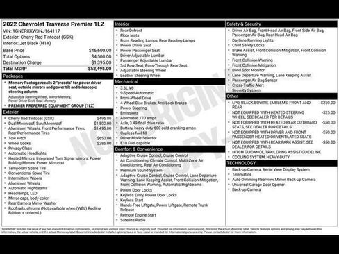 Used 2022 Chevrolet Traverse Premier FWD image 21