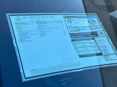 New 2026 Mercedes-Benz C 43 AMG 4MATIC Sedan image 29