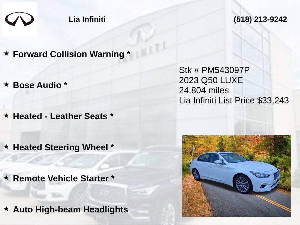 Certified 2023 INFINITI Q50 Luxe w/ Cargo Package AWD/4WD image 20