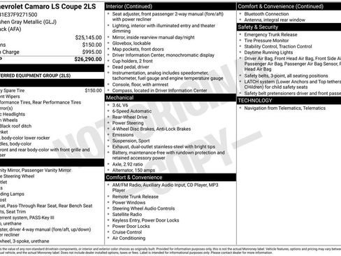 Used 2015 Chevrolet Camaro LS image 6