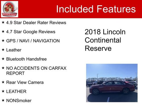 Used 2018 Lincoln Continental Reserve w/ Continental Climate Package image 5