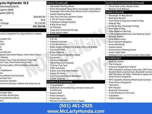Used 2021 Toyota Highlander XLE FWD image 15