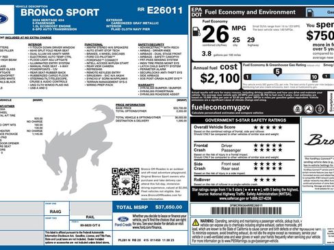 Used 2024 Ford Bronco Sport Heritage w/ Heritage Convenience Package image 52