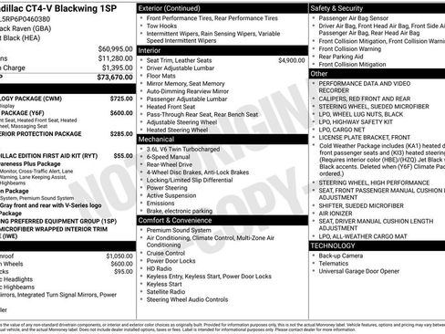 Used 2023 Cadillac CT4 V Blackwing w/ Technology Package RWD image 5
