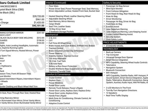 Used 2025 Subaru Outback Limited AWD/4WD image 26