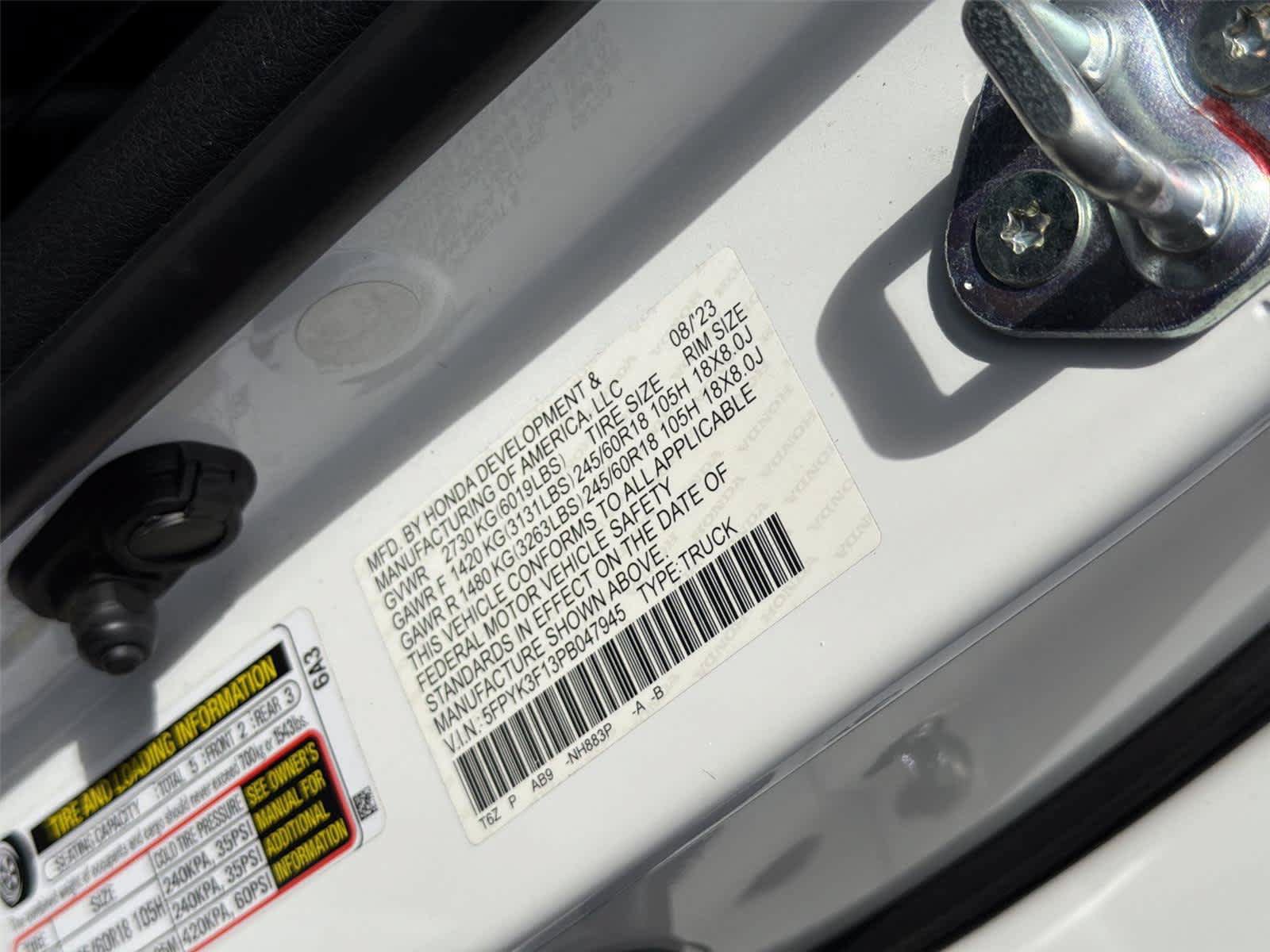 Used 2023 Honda Ridgeline Sport image 21