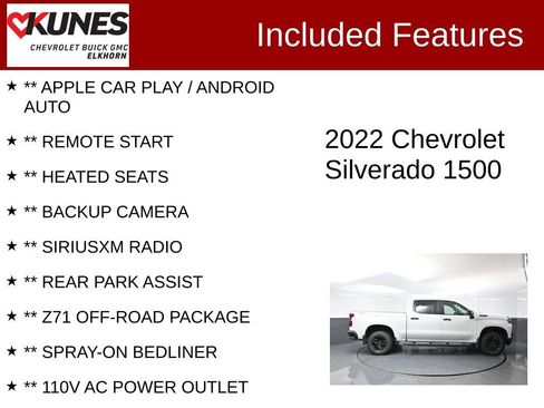 Used 2022 Chevrolet Silverado 1500 LT Trail Boss w/ Safety Package AWD/4WD image 2