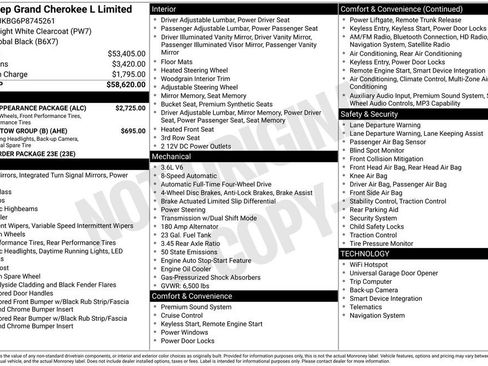Used 2023 Jeep Grand Cherokee L Limited w/ Black Appearance Package AWD/4WD image 24