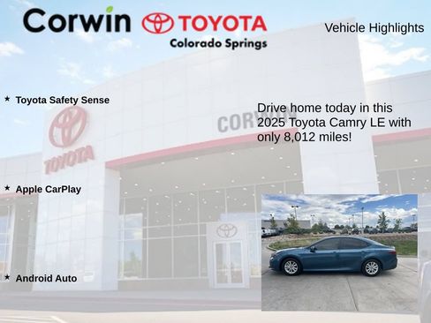 Used 2025 Toyota Camry LE w/ Convenience Package FWD image 6