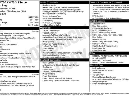 New 2026 MAZDA CX-70 3.3 Turbo w/ Premium Plus Pkg image 6