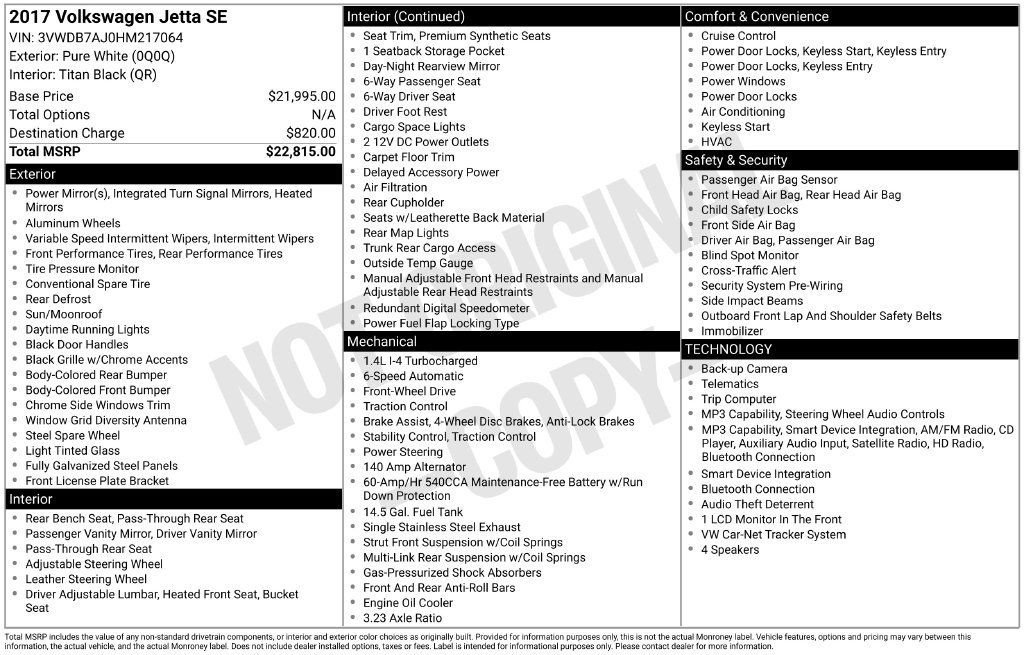 Used 2017 Volkswagen Jetta SE FWD image 5