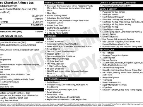 Used 2023 Jeep Cherokee Altitude Lux w/ Mopar Interior Package AWD/4WD image 15