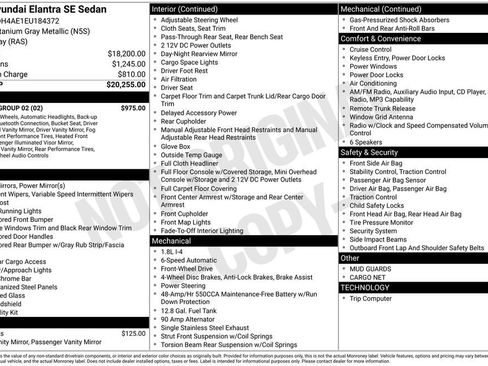 Used 2014 Hyundai Elantra SE w/ Option Group 02 FWD image 25