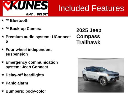Used 2025 Jeep Compass Trailhawk AWD/4WD image 2