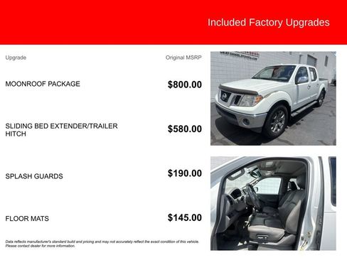 Used 2017 Nissan Frontier SL w/ Moonroof Package AWD/4WD image 5
