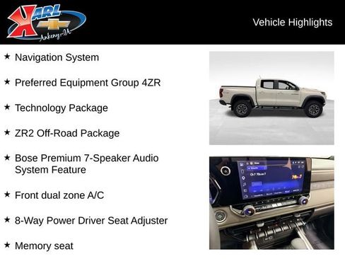 Certified 2026 Chevrolet Colorado ZR2 w/ Technology Package AWD/4WD image 2
