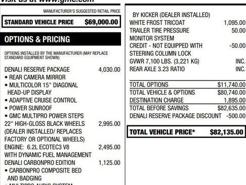 Used 2023 GMC Sierra 1500 Denali w/ Denali Reserve Package AWD/4WD image 2