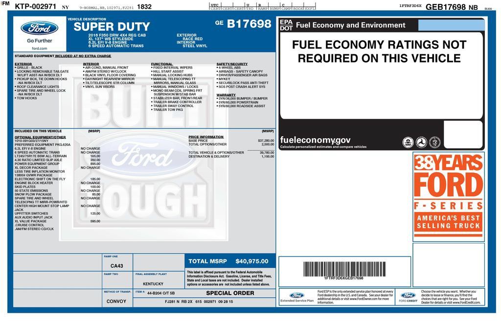 Used 2016 Ford F350 XL w/ Power Equipment Group AWD/4WD image 2