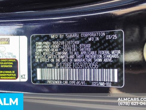 Used 2025 Subaru BRZ Limited RWD image 36