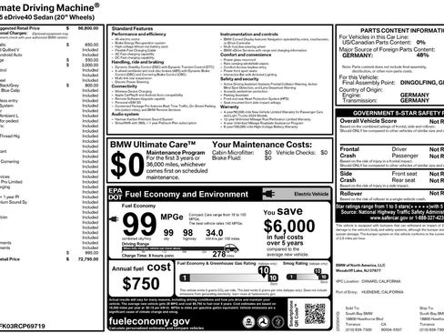 Used 2024 BMW i5 eDrive40i w/ M Sport Package image 58
