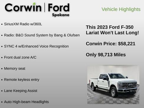 Used 2023 Ford F350 Lariat w/ Tow Technology Package AWD/4WD image 12