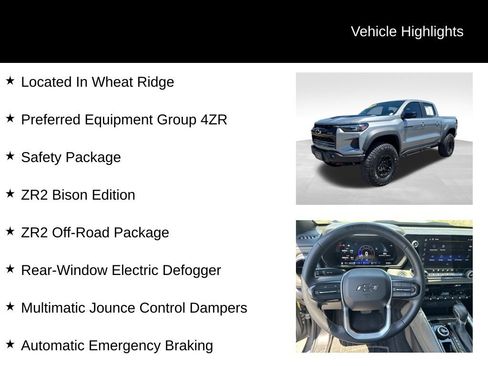 Certified 2024 Chevrolet Colorado ZR2 w/ ZR2 Bison Edition AWD/4WD image 9