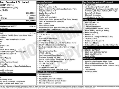 Used 2015 Subaru Forester 2.5i Limited w/ Protection Package #2 image 42