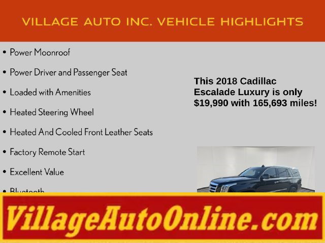 Used 2018 Cadillac Escalade Luxury AWD/4WD image 16