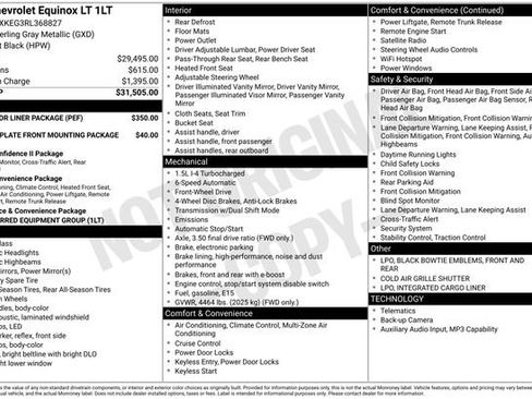 Certified 2024 Chevrolet Equinox LT w/ LPO, Floor Liner Package FWD image 27