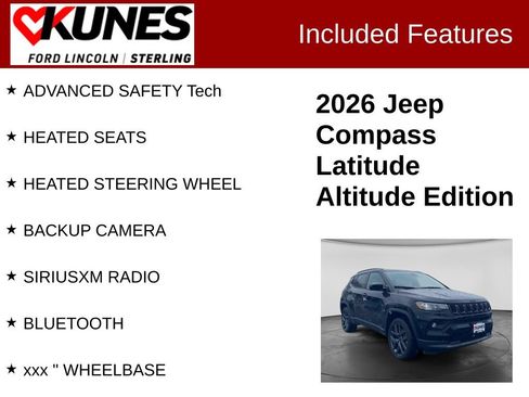 Used 2026 Jeep Compass Latitude AWD/4WD image 2
