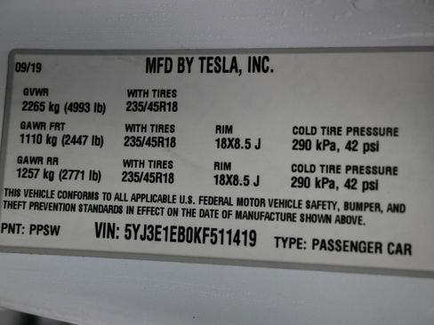 Used 2019 Tesla Model 3 Long Range image 44