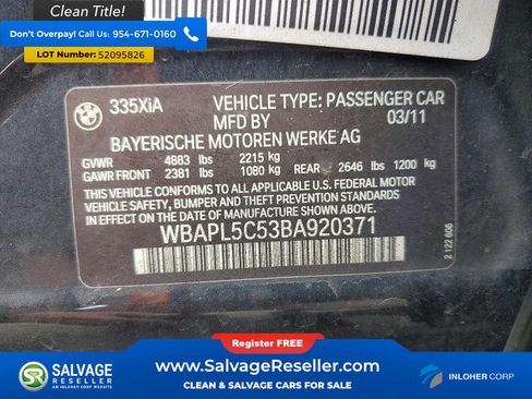 Used 2011 BMW 335i xDrive Sedan AWD/4WD image 16