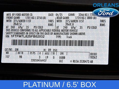 Used 2025 Ford F150 Platinum AWD/4WD image 16