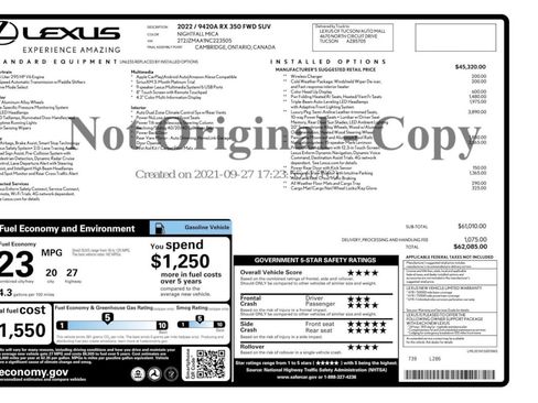 Used 2022 Lexus RX 350 FWD w/ Luxury Package image 2