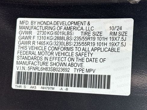 Used 2025 Honda Odyssey Touring image 35