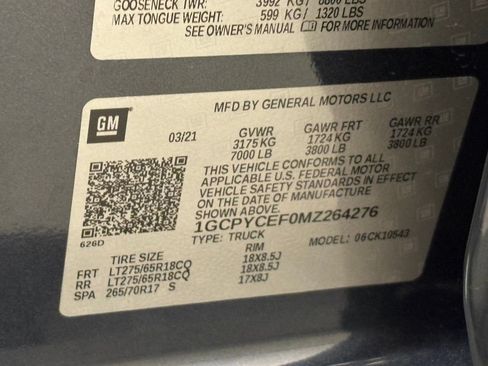 Certified 2021 Chevrolet Silverado 1500 Custom Trail Boss AWD/4WD image 39