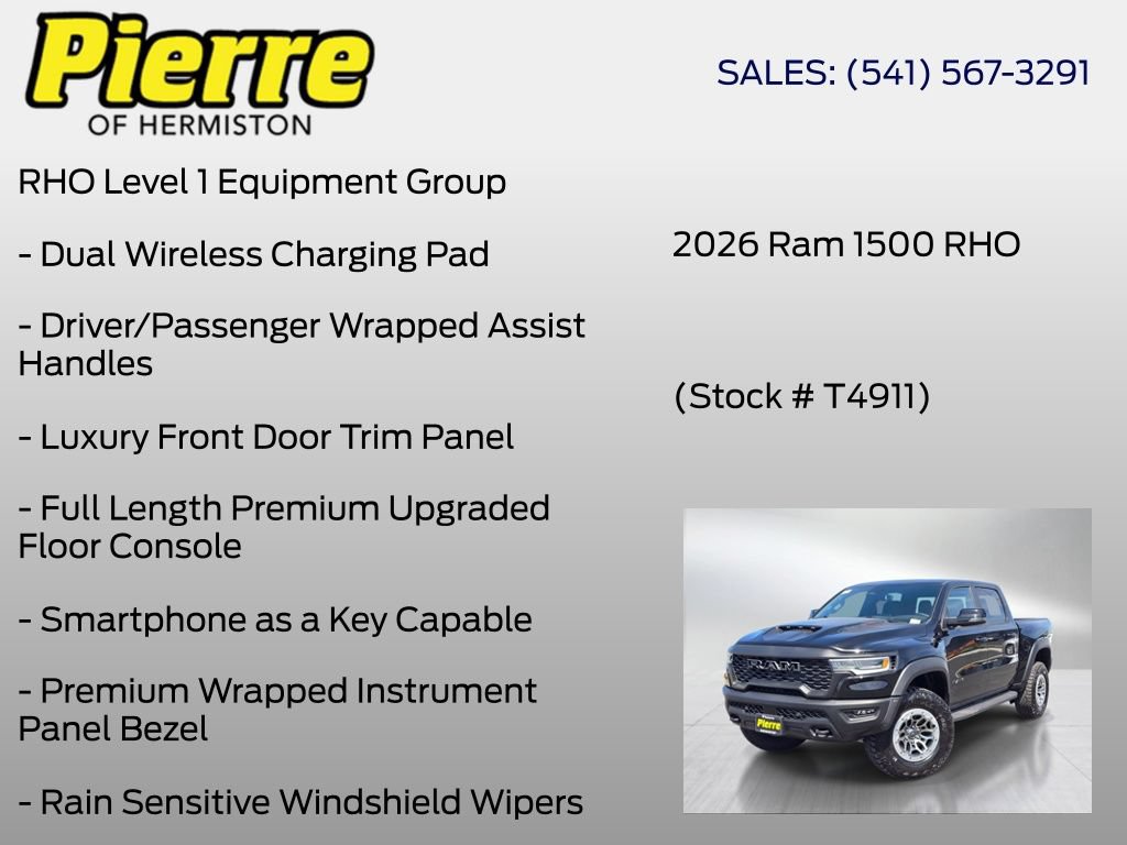 New 2026 RAM 1500 RHO w/ RHO Level 1 Equipment Group AWD/4WD image 12