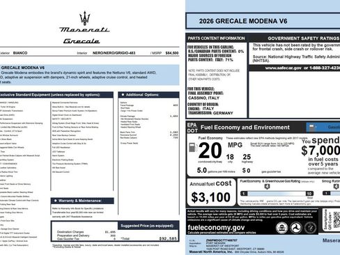 Used 2026 Maserati Grecale Modena AWD/4WD image 22