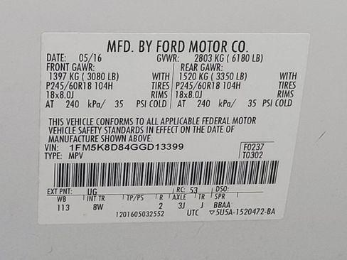 Used 2016 Ford Explorer XLT AWD/4WD image 33