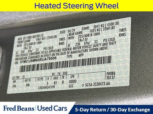 Used 2024 Ford Escape ST-Line w/ Tech Pack #1 AWD/4WD image 38