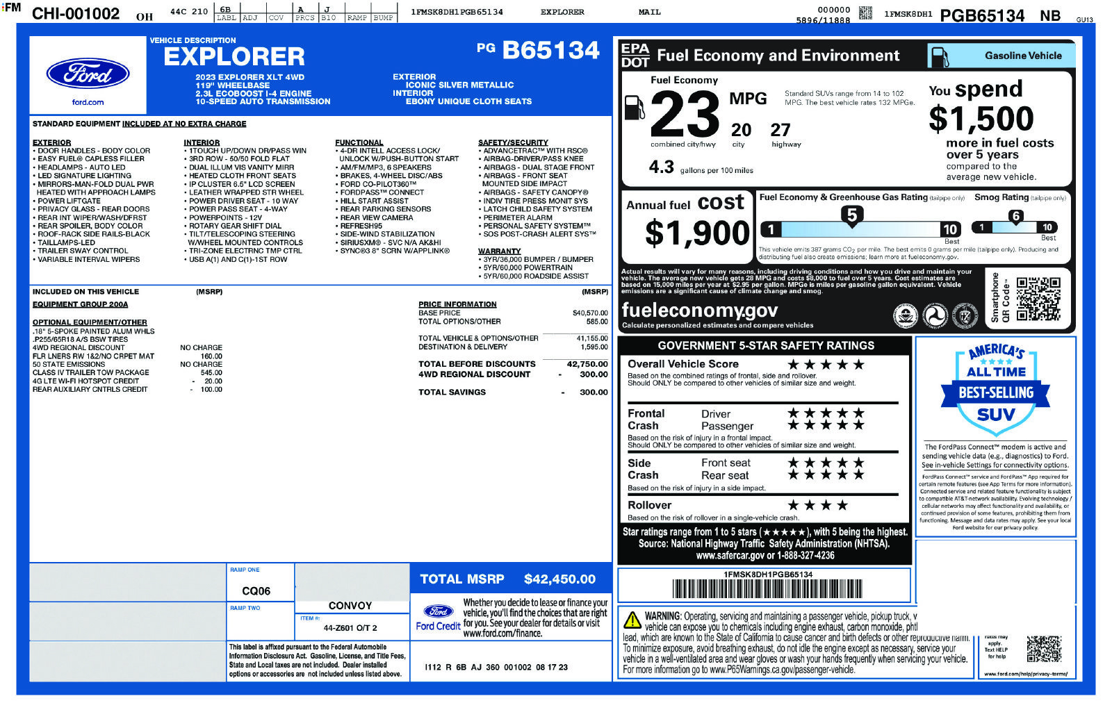 Used 2023 Ford Explorer XLT w/ Class IV Trailer Tow Package AWD/4WD image 2