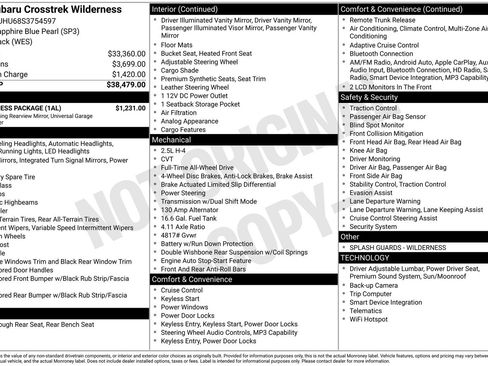 New 2025 Subaru Crosstrek 2.5i Wilderness w/ Wilderness Package image 28