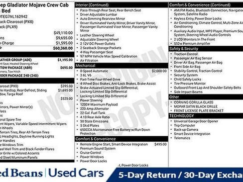 Used 2022 Jeep Gladiator Mojave w/ Cold Weather Group image 39