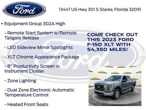 Certified 2023 Ford F150 XLT w/ Equipment Group 302A High AWD/4WD image 22