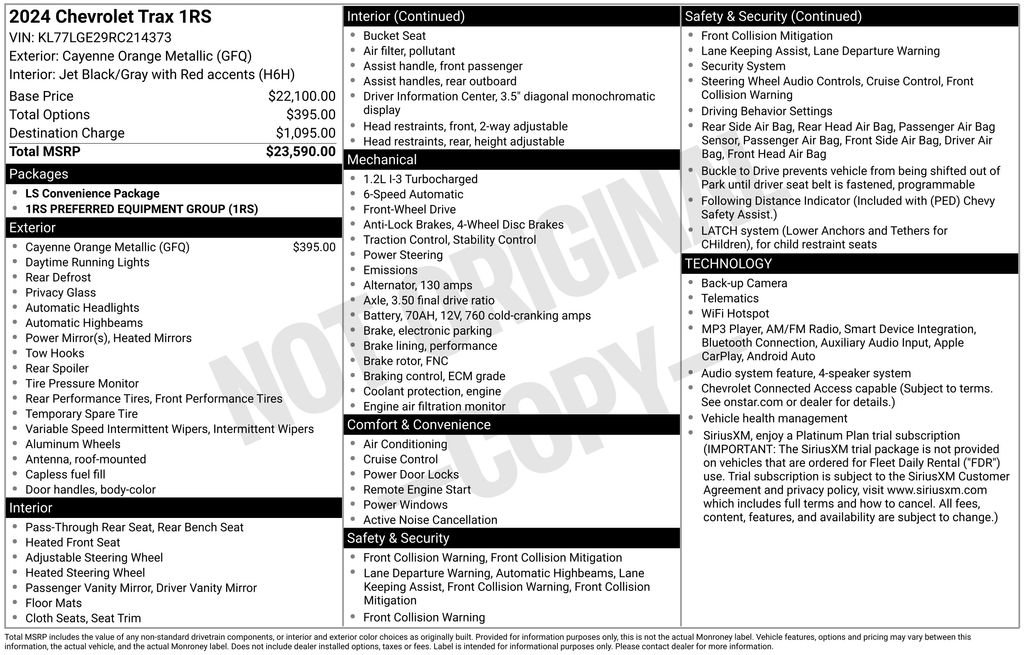 Used 2024 Chevrolet Trax RS FWD image 6