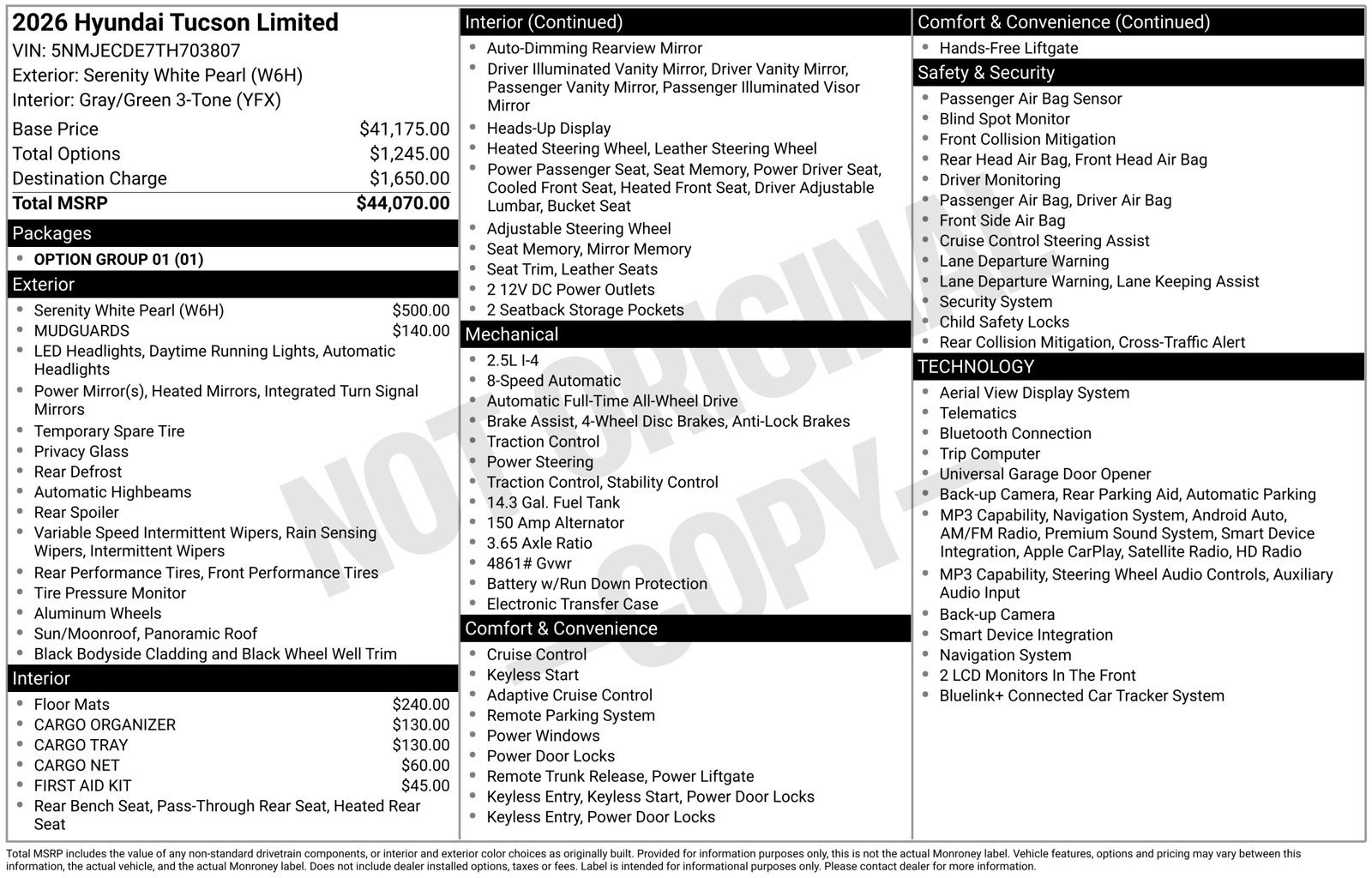 New 2026 Hyundai Tucson Limited AWD/4WD image 27