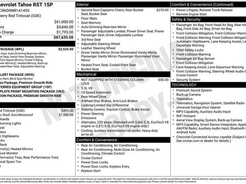 Used 2022 Chevrolet Tahoe RST w/ Luxury Package RWD image 12