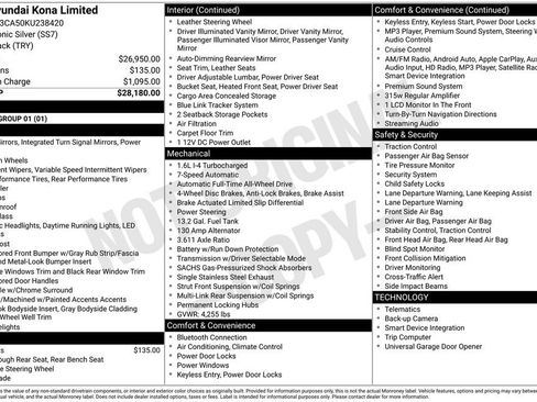 Used 2019 Hyundai Kona Limited image 17