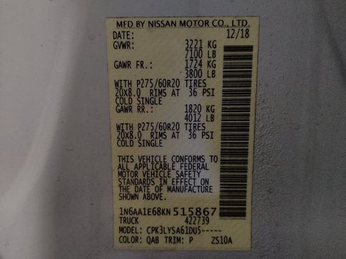 Used 2019 Nissan Titan Platinum Reserve image 33