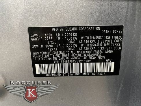 Used 2025 Subaru Outback Premium w/ Popular Package #1A image 27